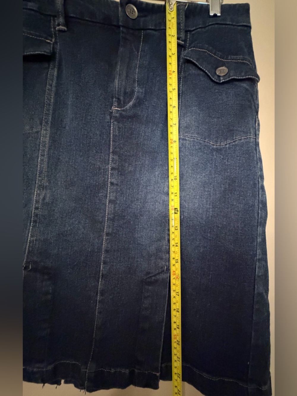 Sonoma Dark Blue Denim Women’s Straight Jeans Skirt - Picture 6 of 8